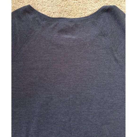 NWOT Def Leopard Raglan Navy Blue Long Sleeve Knit Thermal Graphic Top Size L - Picture 7 of 7